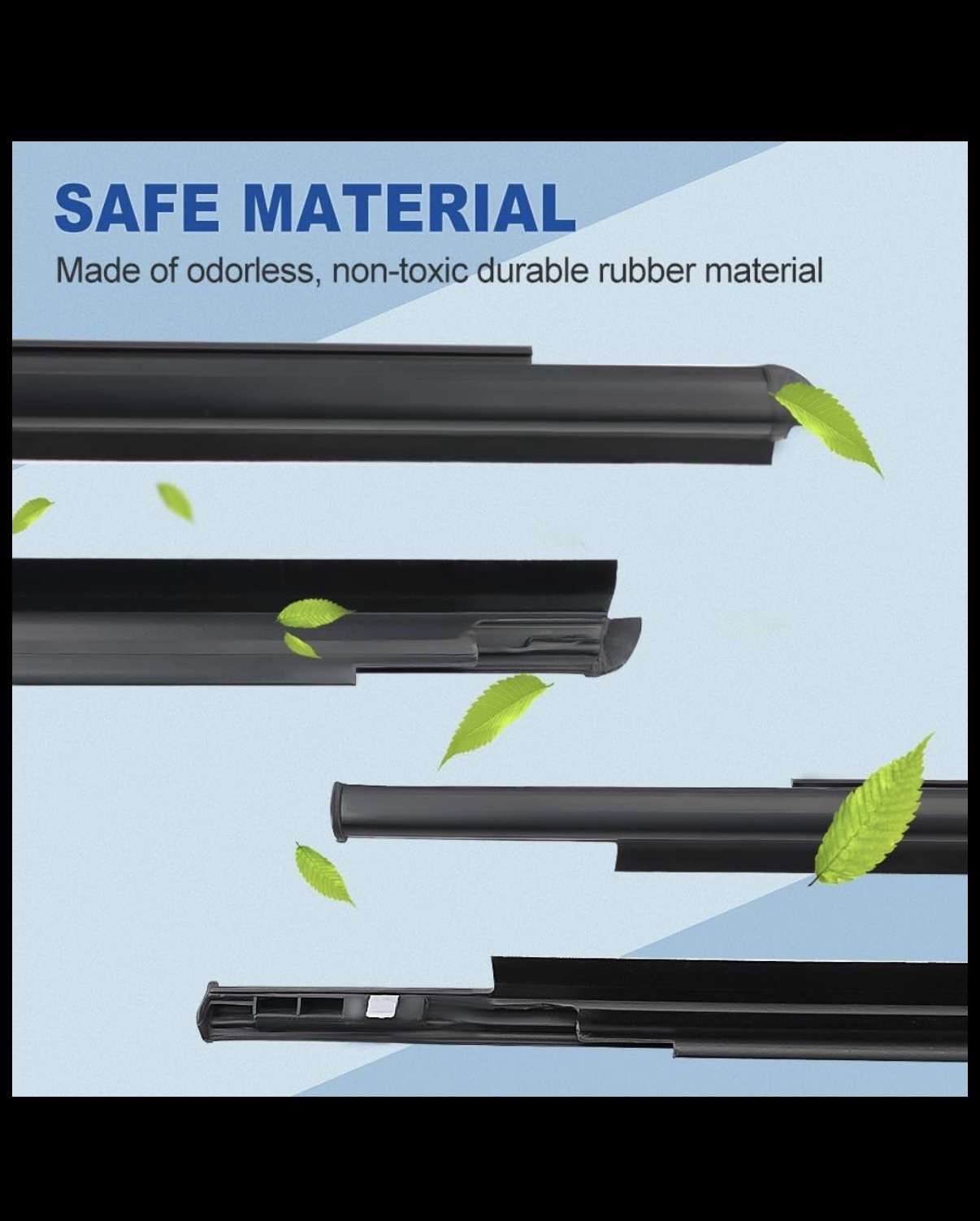 JDMON 4PC Door Window Moulding Weatherstrip Compatible with Toyota Yaris