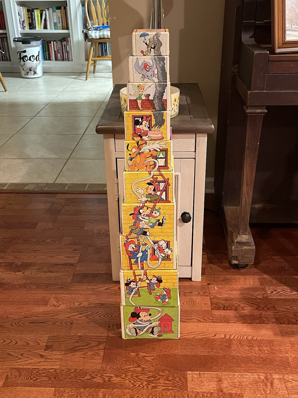 Antique Building Learning Blocks Kids, w/numbers, alphabet, Disney characters