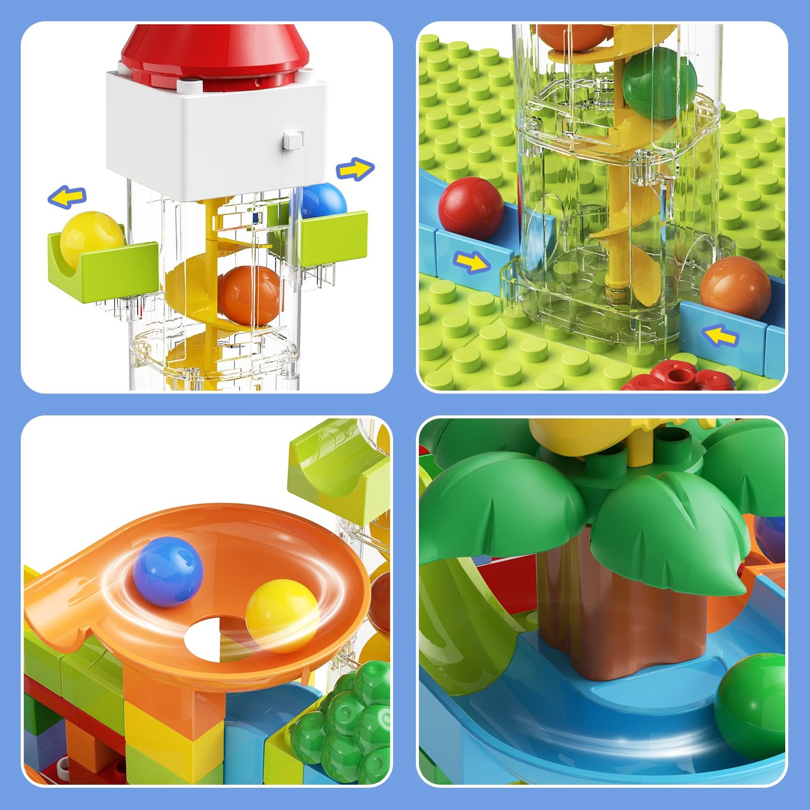 Marble Run Toy Motorized Elevator Maze Kit 25.4 cm x 32 x 38