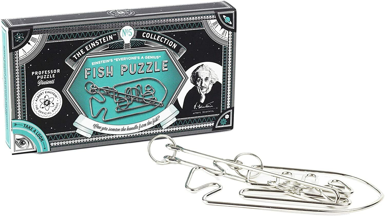 Professor Puzzle Einstein’s Fish Metal Entanglement 3D Interlocking Brain Teaser