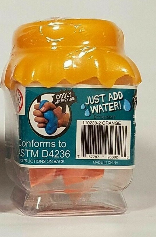 New Jammin’ Jellies Orange Scented Squishy Slime Kit just Add Water in CUTE Jar!