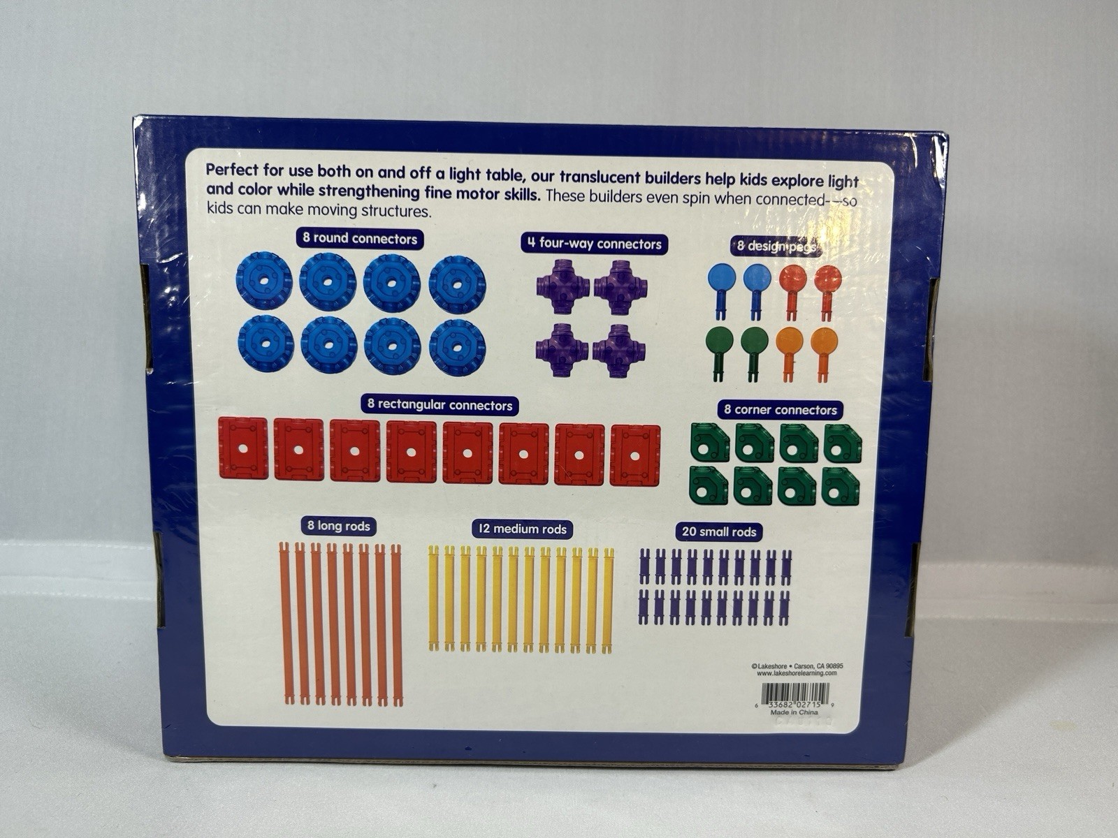 Lakeshore Translucent Imagination Builders 76-Piece Construction Set Ages 4+ New