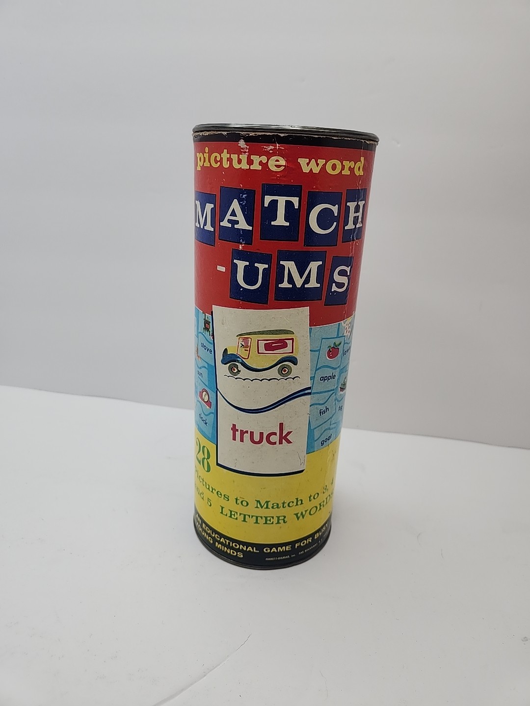 Vintage 1960s Harett-Gilmar picture word Match-sums Educational Game | Complete