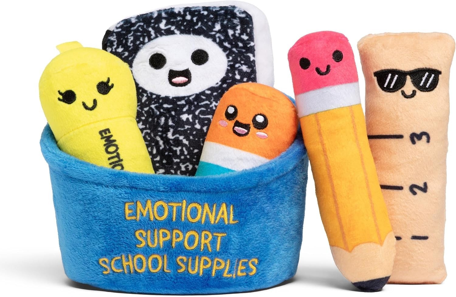 NEW Emotional Support School Supplies Stuffed Squishy Toys with Carrying Basket