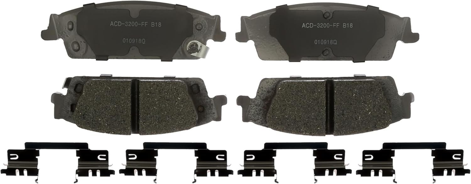 ACDelco Silver Rear Brake Pad Set 14D1707CHF1 | GM 19386946 Ceramic Rear Brake