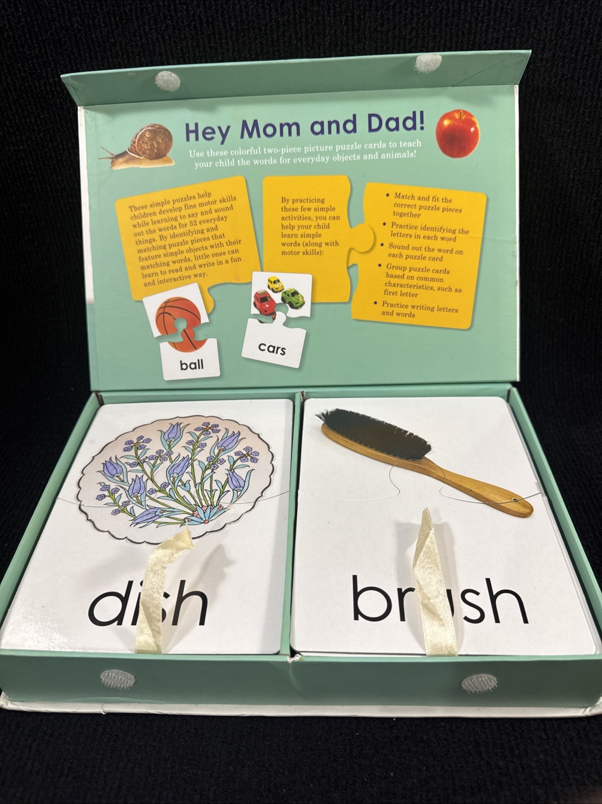 Simple Words Puzzle Pair Words 52 Cards Flash Card Early Learning Pictures