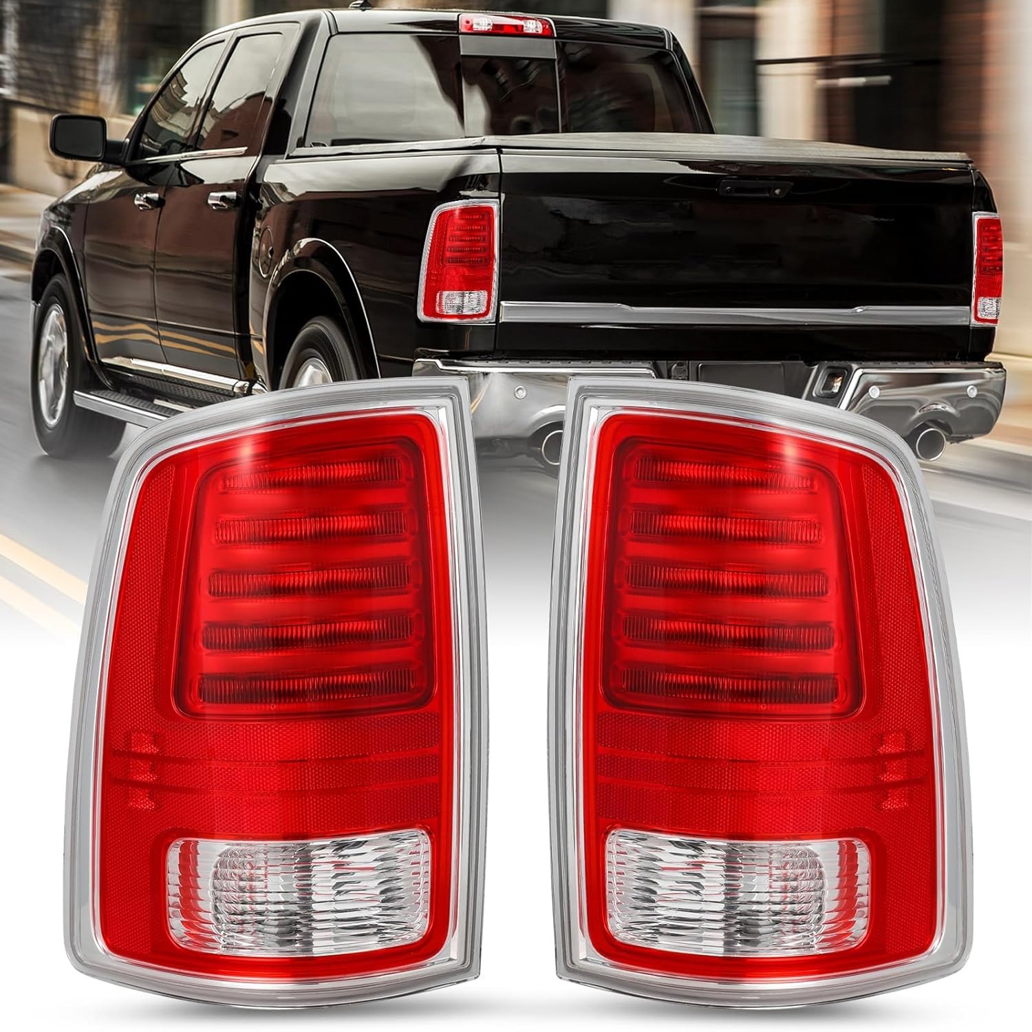 LED Tail Light Assembly for 2013-2018 Dodge Ram 1500/2014-2018 Ram 2500 3500 wit