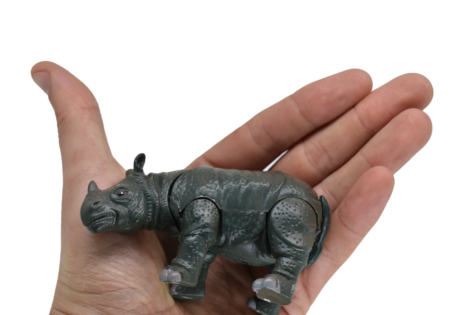 Rhino, Posable Toy Adjustable Model Rhinoceros Plastic 4″ F059