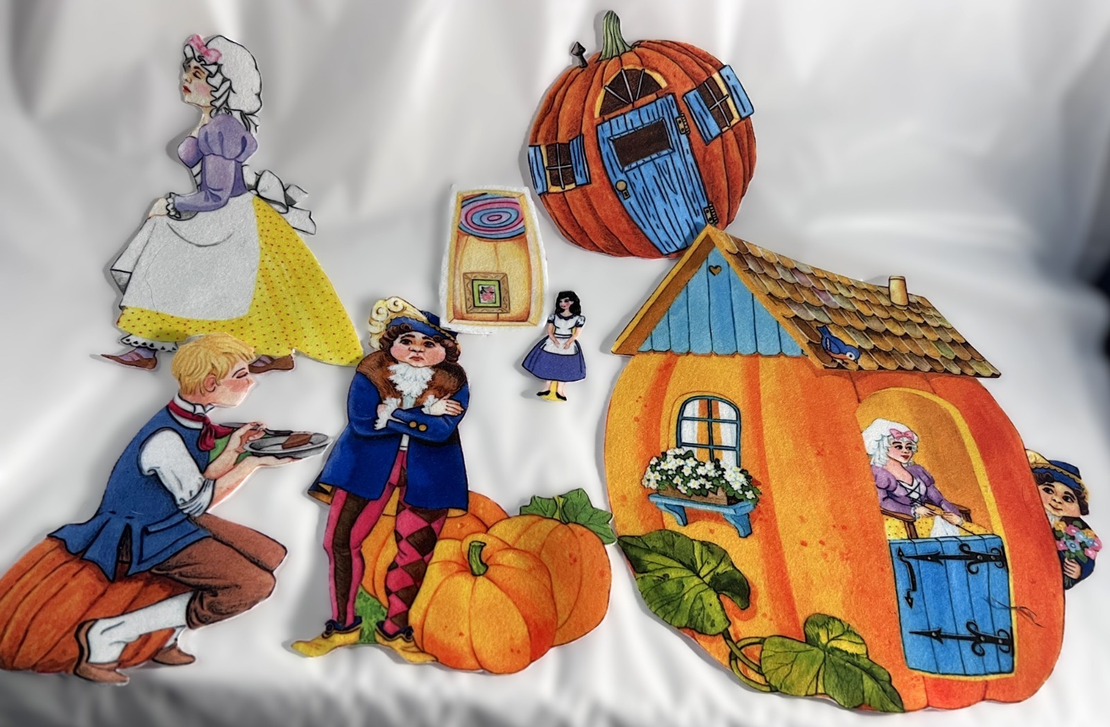 Vintage Little Folk Visuals Nursery Rhymes Felt Storyboard Pieces Peter Pumpkin