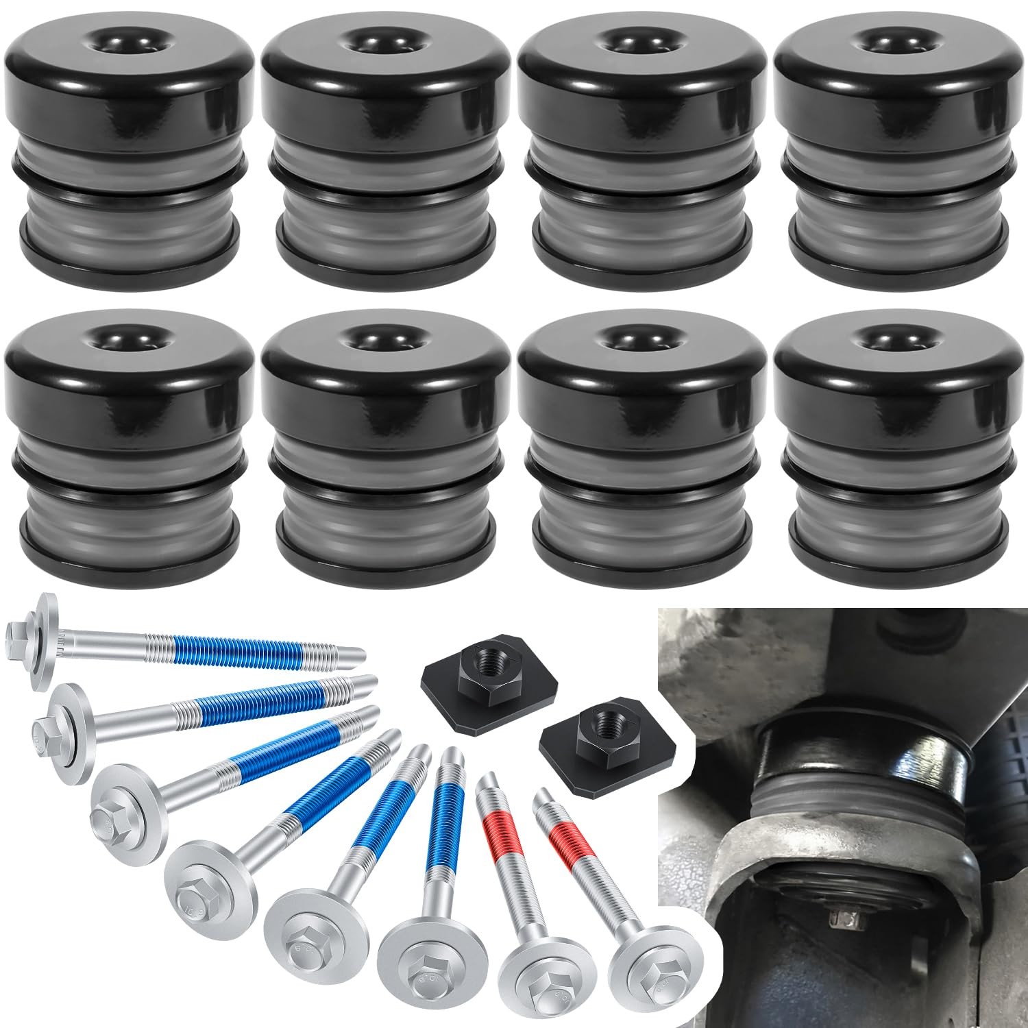 8 Pack Silicone Body Mount Kit for 2008-2016 Ford F-250 & F-350 Crew Cab