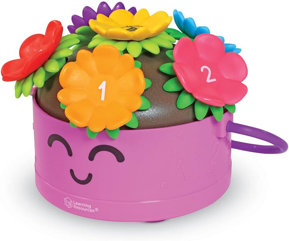 Poppy the Count & Stack Flower Pot – 15 Pieces, Ages 18+ Months, Toddler Fine Mo