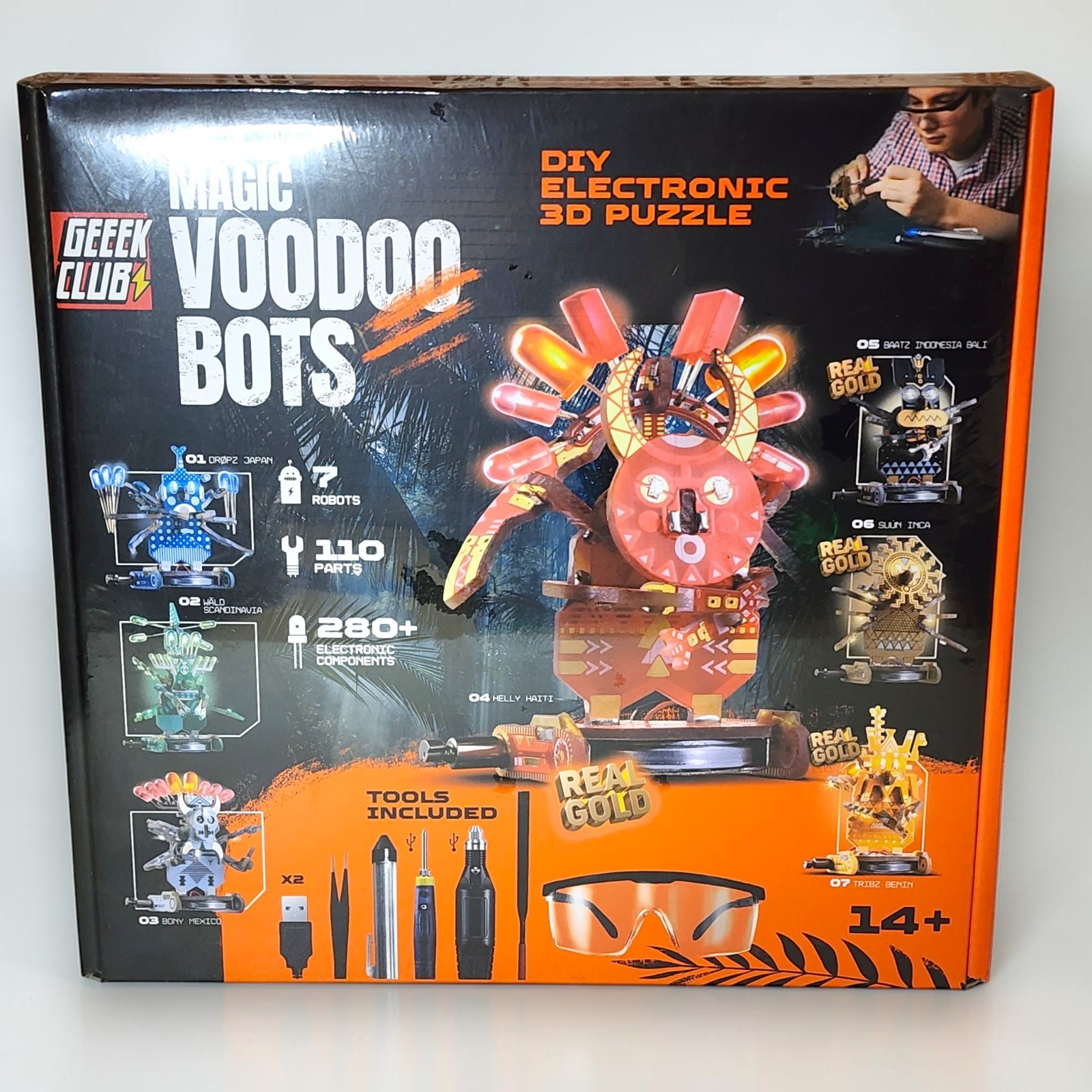 Geeek Club Magic Voodoo Bots STEM Robotics Electronics Soldering Kit 7 Bots NEW
