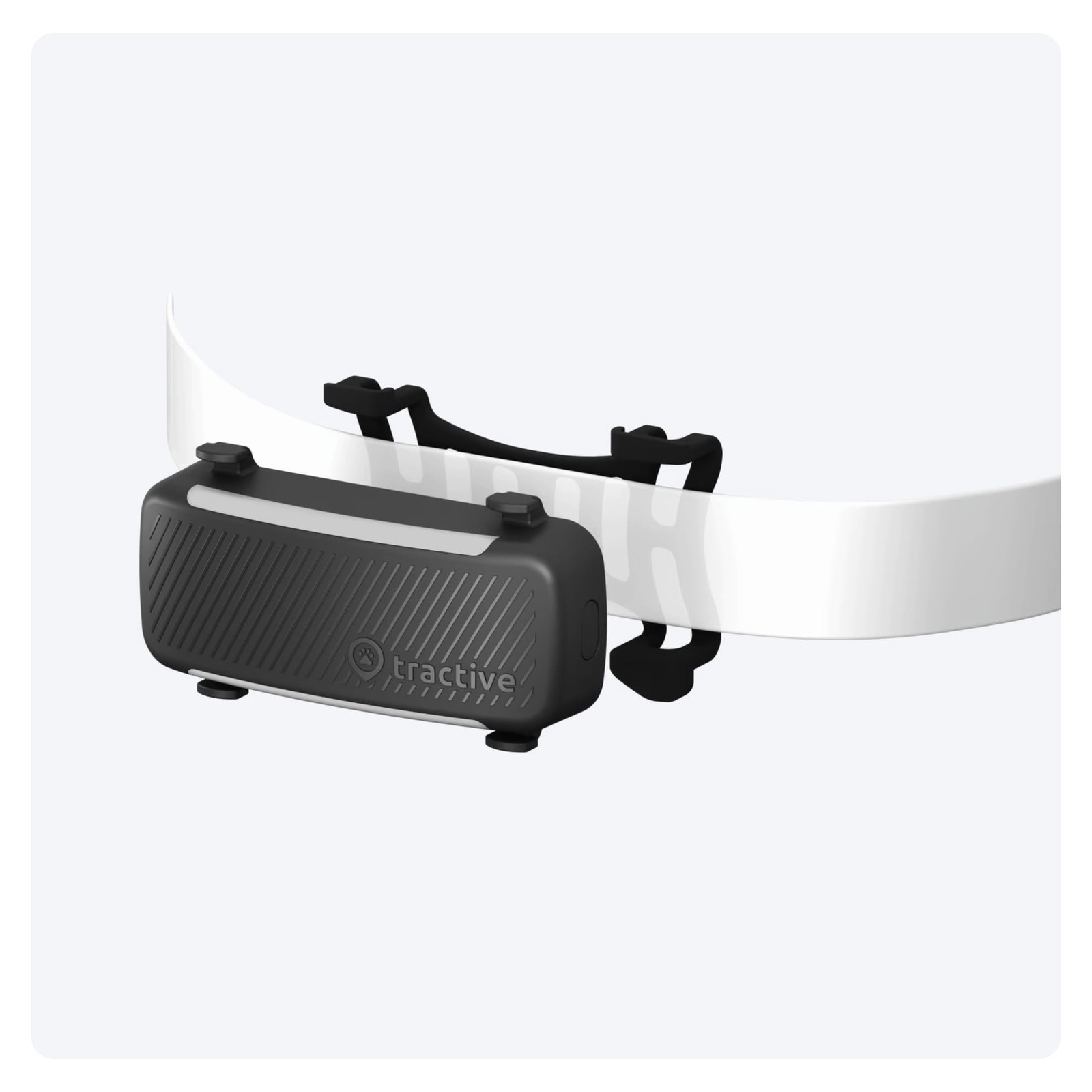Tractive Rubber Clip Mount x2 for Tractive Dog 6 GPS Tracker (Black) Black