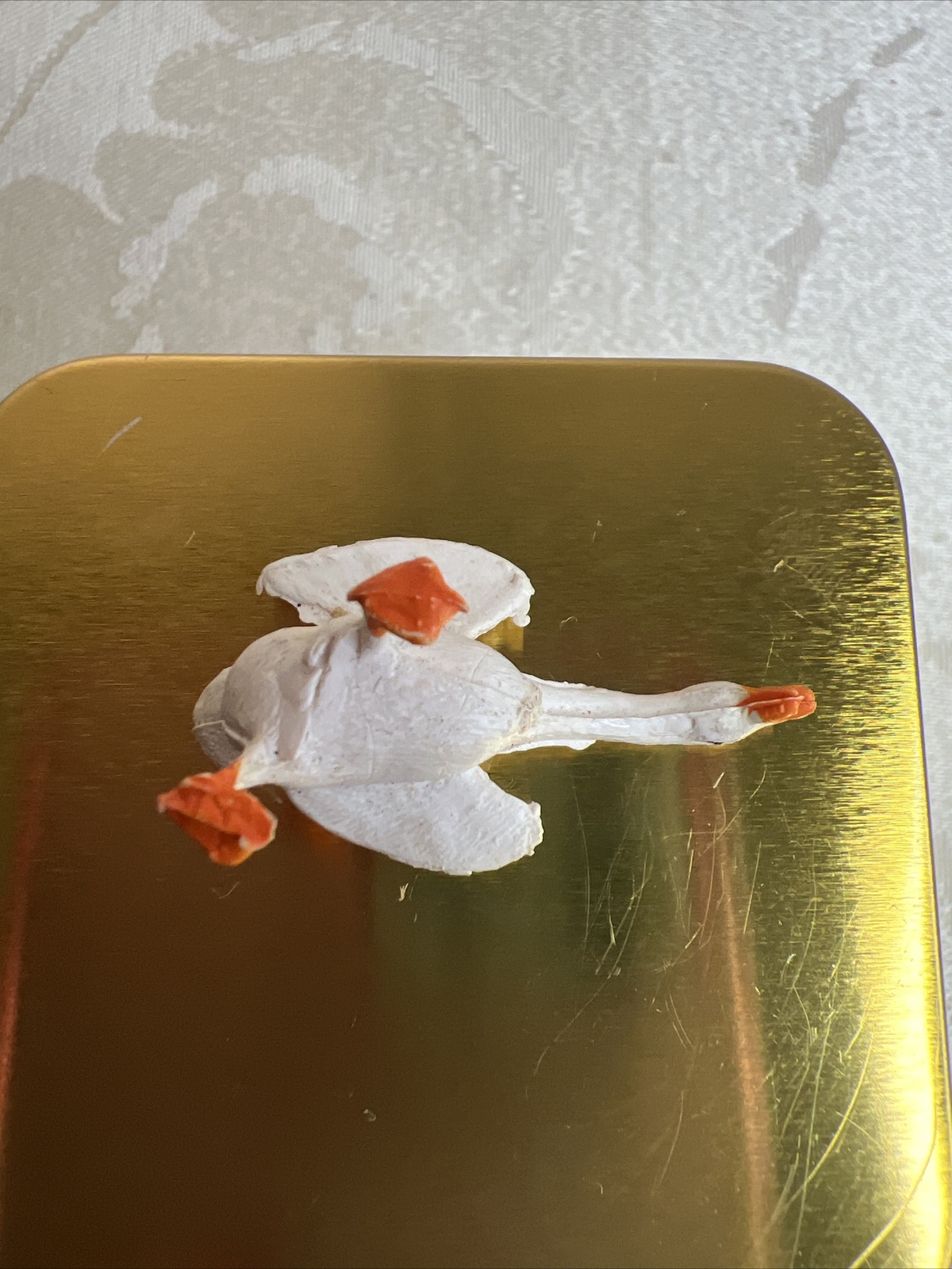 Duck, White Toy, Very Nice Plastic Model 1 1/2″