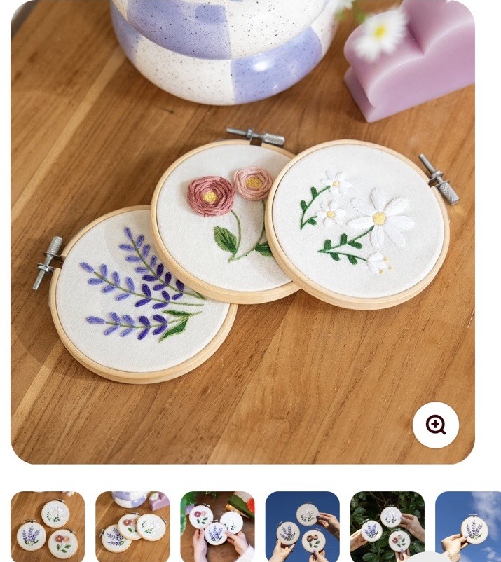 Craft Club Minis Kit Embroidery Arts & Crafts Set with Patterns & Supplies