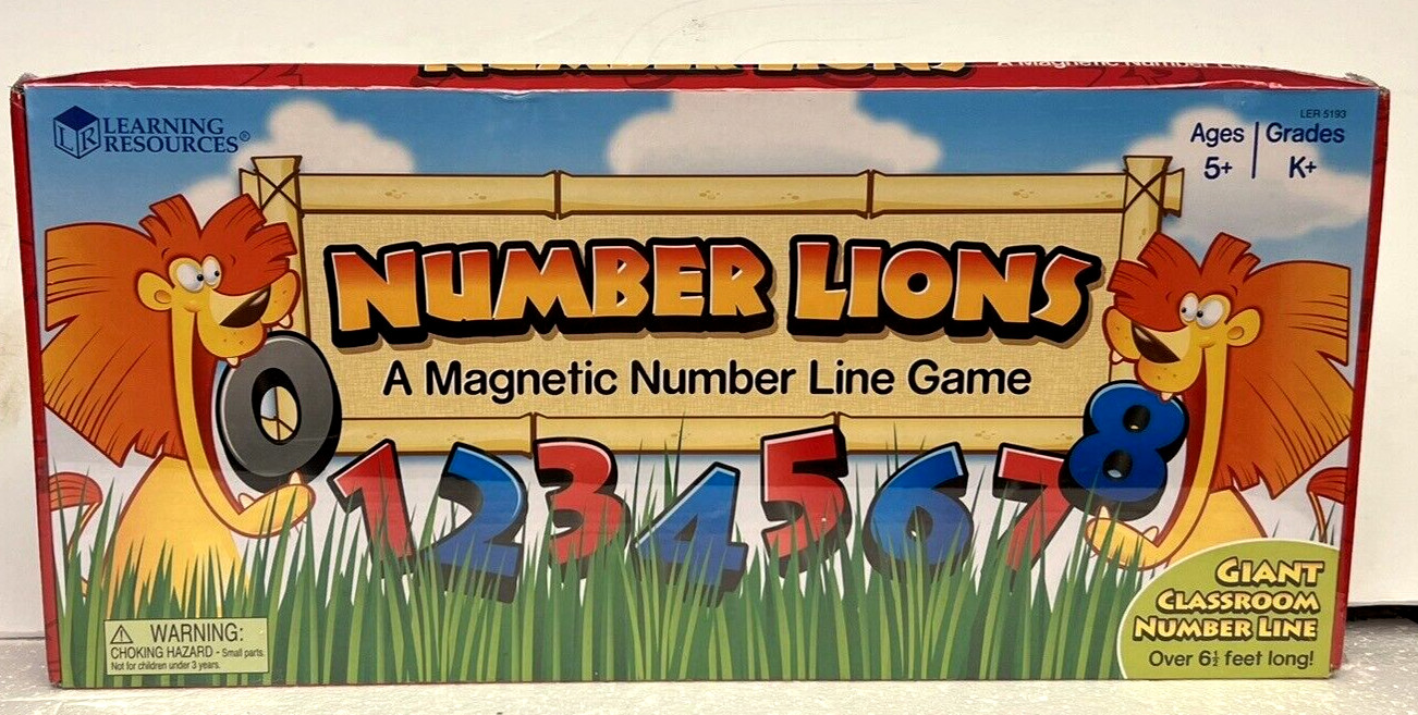 Learning Resources Number Lions A Magnetic Classroom Game TEACHERS HOMESCHOOL