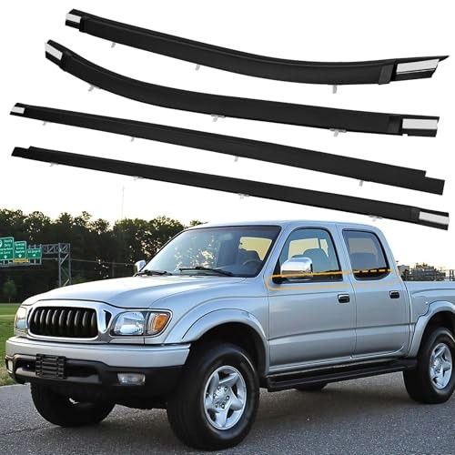 Outer Front & Rear Door Window Belt Weatherstrip Seal Kit Compatible with