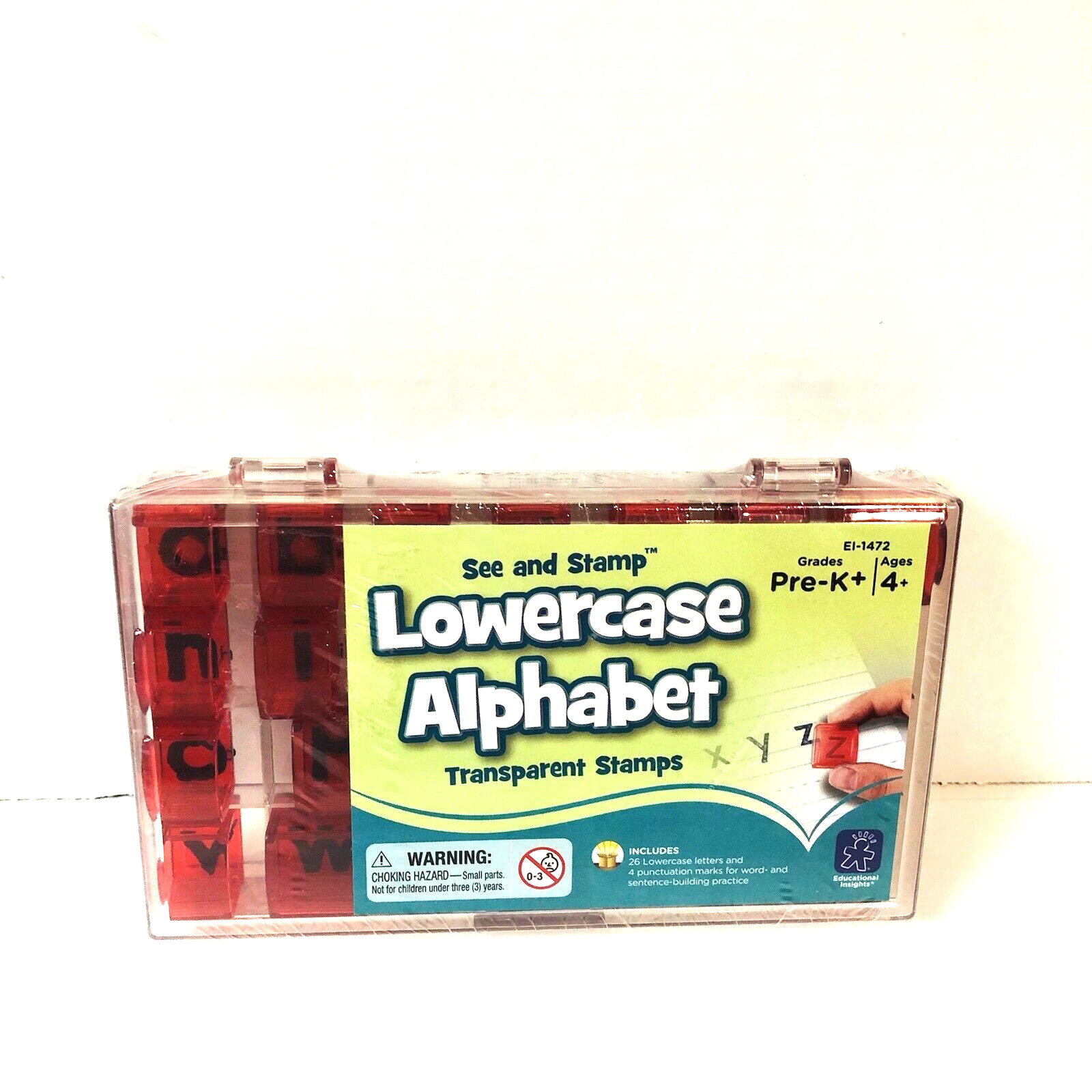 See and Stamp Lower Case Alphabet Transparent Stamps Educational English 4+ NEW