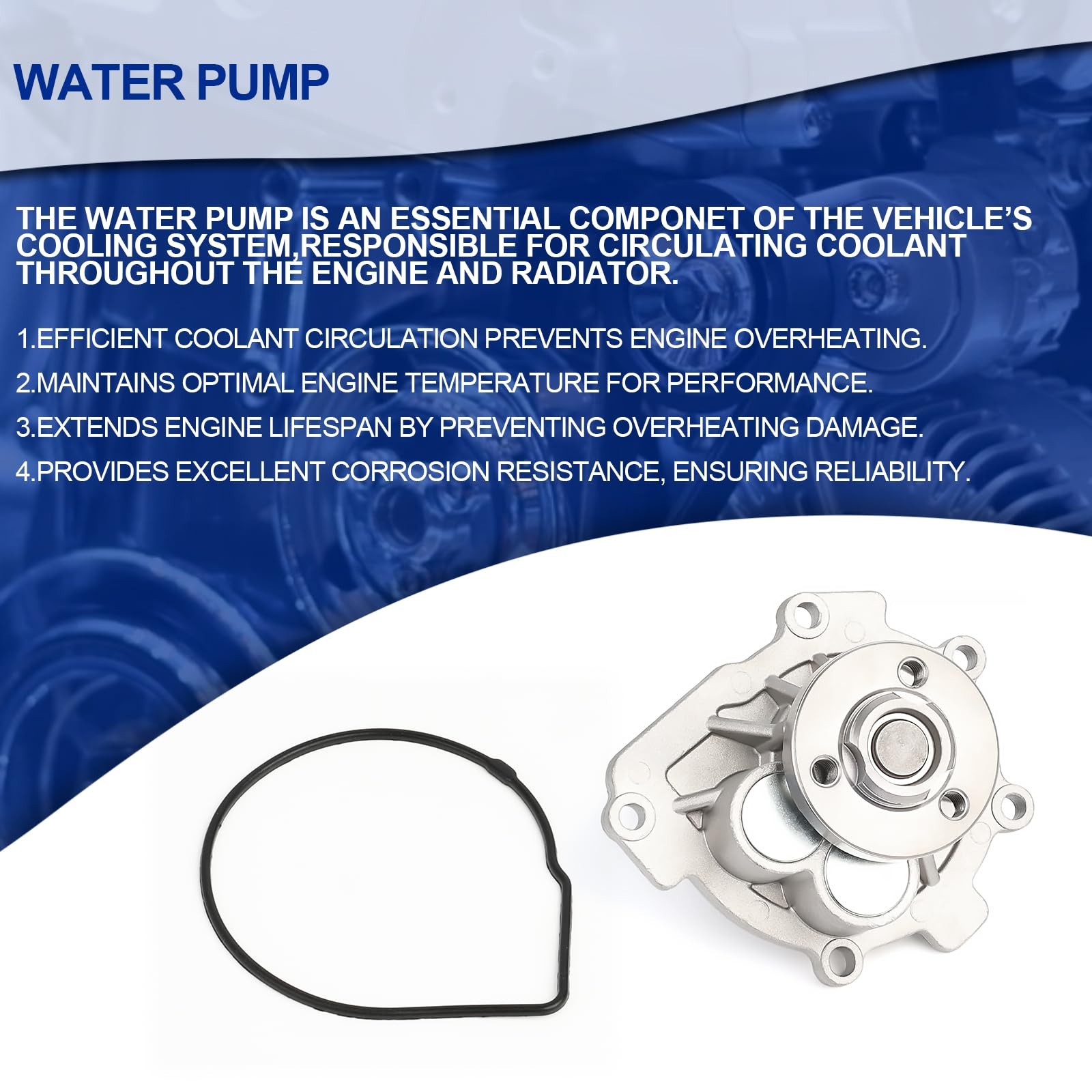 Timing Belt Water Pump Kit fits for 2012-2014 Chevrolet Cruze, 2012-2013…